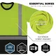 Cylinda GloWear 8286BK Class 2 Essential Hi-Vis T-Shirt with Black Bottom, 5X-Large, Lime #4