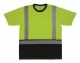 Cylinda GloWear 8286BK Class 2 Essential Hi-Vis T-Shirt with Black Bottom, 5X-Large, Lime #2