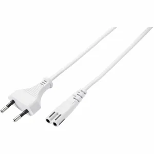 Conrad SY-5044236 Strom Netzkabel Weiß 3.00 m