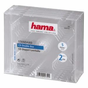 Hama CD Double Jewel Case, Pack 5