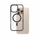 PanzerGlass HardCase Transparent w. Black MagSafe & Frame iPhone 16 Pro Max