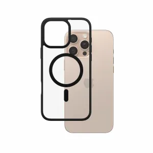 PanzerGlass HardCase Transparent w. Black MagSafe & Frame iPhone 16 Pro Max