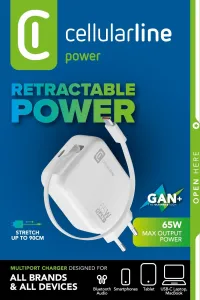 Cellularline Retractable Power 65W