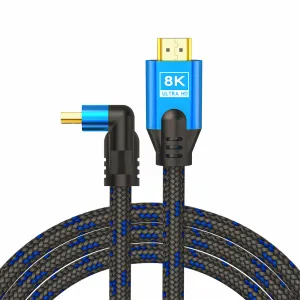 Savio HDMI (M) v2.1 cable angled 8K HDR Dynamic OFC copper 5m CL-175