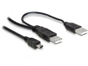 DeLOCK 2x USB2.0-A male / USB mini 5-pin