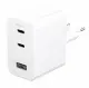 PanzerGlass empower by PanzerGlass Turbo 70W Multiple Charger incl. 2 x USB-C + USB-A EU Plug Silver White