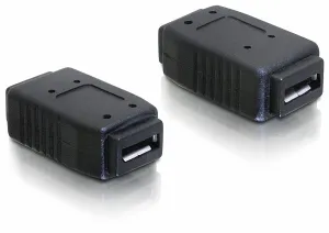 DeLOCK Adapter USB micro-A+B female to USB micro-A+B female
