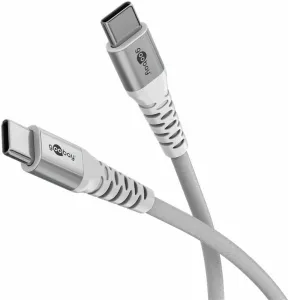 Goobay KAB USB-C (ST-ST) 2m Verbindungskabel Textilmantel White