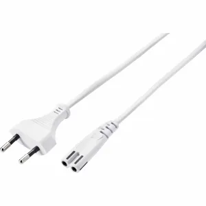 Conrad SY-5044218 Strom Netzkabel Weiß 5.00 m