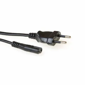 ACT Powercord Euro male - C7 female black 1.5 m
