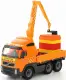 Polesie Volvo PowerTruck truck with crane arm + Construction set SuperMix-30 on pallet (tray)