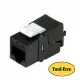 ROLINE Keystone Jack, Cat. 6a, RJ-45, unshielded, toolless, SLIM, black #2