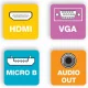 Techly HDMI - VGA+3.5mm+Micro USB B M/F #12