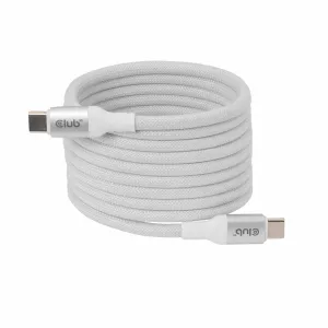 CLUB3D CLUB 3D USB-C Magnetic-Coil Cable White