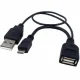 Techly 0.3m USB 2.0 A M/F - Micro USB 2.0 M