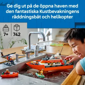 LEGO City Coast Guard Rescue Boat & Helicopter