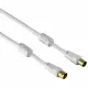 Hama Antenna Cable, coax plug - coax socket, 3 m, 95 dB, white