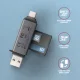 Axagon CRE-DAC USB-C+ USB-A 5 Gbps MINI card reader 2-slot & lun SD/microSD #3