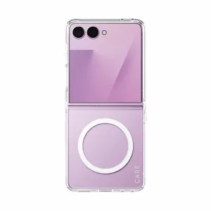 PanzerGlass CARE by PanzerGlass Urban Combat Case Transparent w. White Qi Samsung Galaxy Z Flip7 Z Flip8