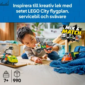 LEGO City Airplane, Service Truck & Hovercraft Remix
