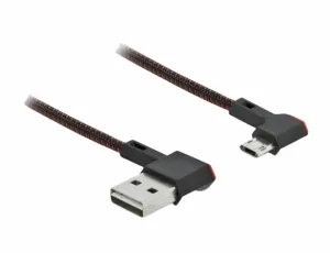 DeLOCK USB2.0-Kabel A-TypC: 1m, schwarz/rot