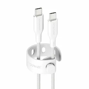 PanzerGlass empower by PanzerGlass Racing 240W USB-C to USB-C Cable USB 2.0 2M Silver White
