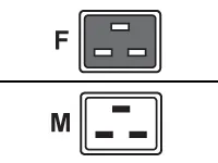 Fujitsu Power cord 16A IEC320 C20->C19