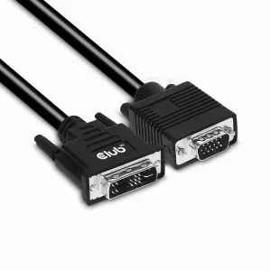 CLUB3D DVI-A TO VGA CABLE M/M 3m/ 9.8ft 28 AWG