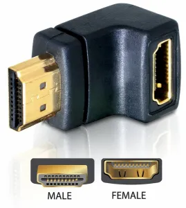 DeLOCK HDMI male > HDMI female 90° down