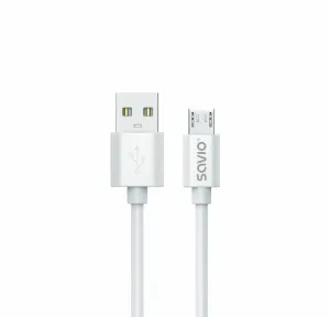 Savio USB cable 3 m USB 2.0 USB A - Micro USB White CL-167