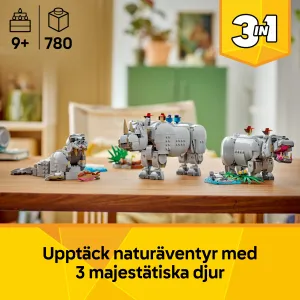 LEGO Creator Wild Animals: Majestic Rhino with Birds