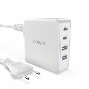 DUDAO Adapter GAN 100W Type Cx2+ 2xUSB White