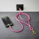 Intenso Handykette als Lade- + Datenkabel USB-C bis 1,65m neon pink #14