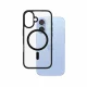 PanzerGlass HardCase Transparent w. Black MagSafe & Frame iPhone 16