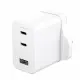 PanzerGlass empower by PanzerGlass Turbo 70W Multiple Charger incl. 2 x USB-C + USB-A UK Plug Silver White