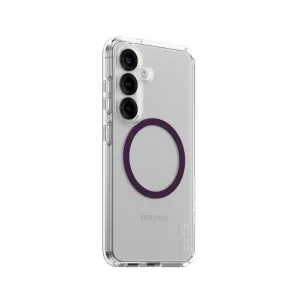 PanzerGlass CARE by PanzerGlass Urban Combat Case Transparent w. Plum Purple Qi Compatible Samsung Galaxy S25
