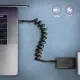 Axagon Data and charging USB 2.0 cable 1.1 m long. PD 60W, 3A. Black twisted. #5