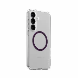 PanzerGlass CARE by PanzerGlass Urban Combat Case Transparent w. Plum Purple Qi Compatible Samsung Galaxy S25+