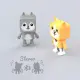 Mobility on Board Dancing Animal Wolf #4