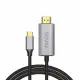 Savio USB-C to HDMI 2.0B cable 2m silver / black gold tips CL-171 #5
