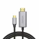 Savio USB-C to HDMI 2.0B cable 2m silver / black gold tips CL-171