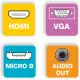 Techly HDMI - VGA+3.5mm+Micro USB B M/F #12