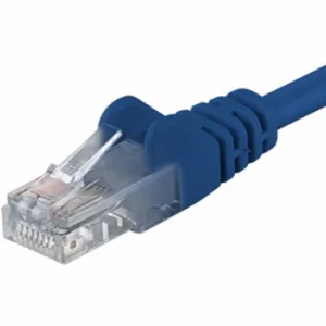 PremiumCord Patch kabel UTP Cat5e 25cm modra