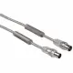 Hama Antenna Cable with Ferrite Cores 90 dB, 1.5 m, Transparent Silver