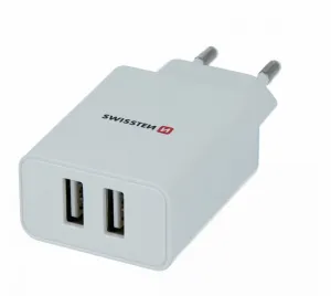 Swissten Travel Smart 2x USB 2.1A biała