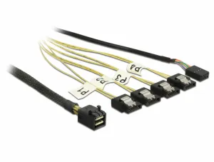 DeLOCK 1m, Mini SAS HD SFF-8643/4xSATA 7p