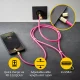 Intenso Handykette als Lade- + Datenkabel USB-C bis 1,65m neon pink #4