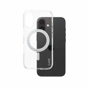 PanzerGlass CARE by PanzerGlass Case Transparent w. Silver Kickstand & MagSafe iPhone 16