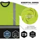 LANDMANN GloWear 8286BK Class 2 Essential Hi-Vis T-Shirt with Black Bottom, X-Small, Lime #4
