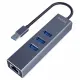 Savio AK-57 USB-A - 3 x USB-A HUB with RJ-45 Gigabit Ethernet adapter 5000 Mbit/s grey #2